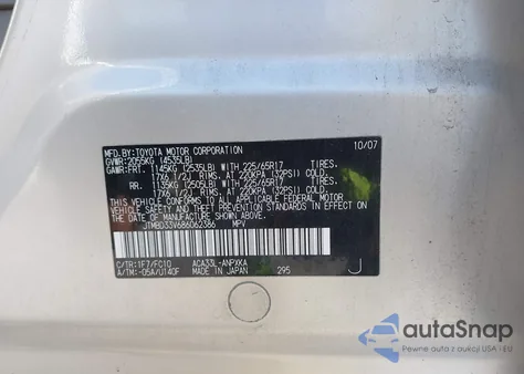 2008 Toyota Rav4 from USA, damaged, VIN JTMBD33V686062386